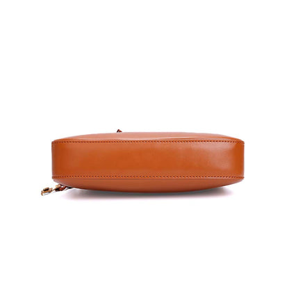 Bolsa Baguete Santa Lolla Caramelo Corrente Dourada