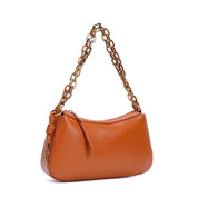 Bolsa Baguete Santa Lolla Caramelo Corrente Dourada