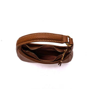 Bolsa Baguete Santa Lolla Caramelo Meia-Lua Zíper