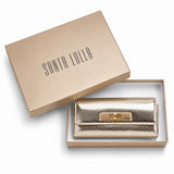 Bolsa Baguete Santa Lolla Dourada Metalizada