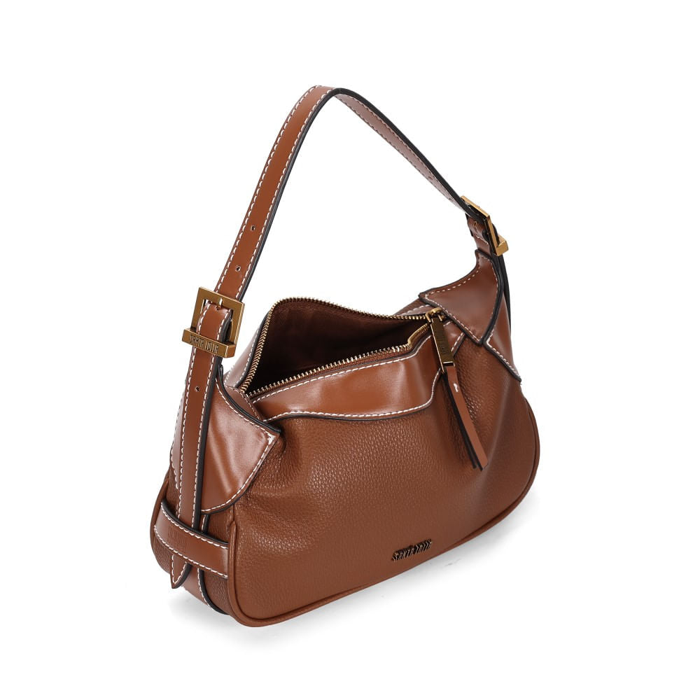 Bolsa Baguete Santa Lolla Marrom Alça De Ombro 
