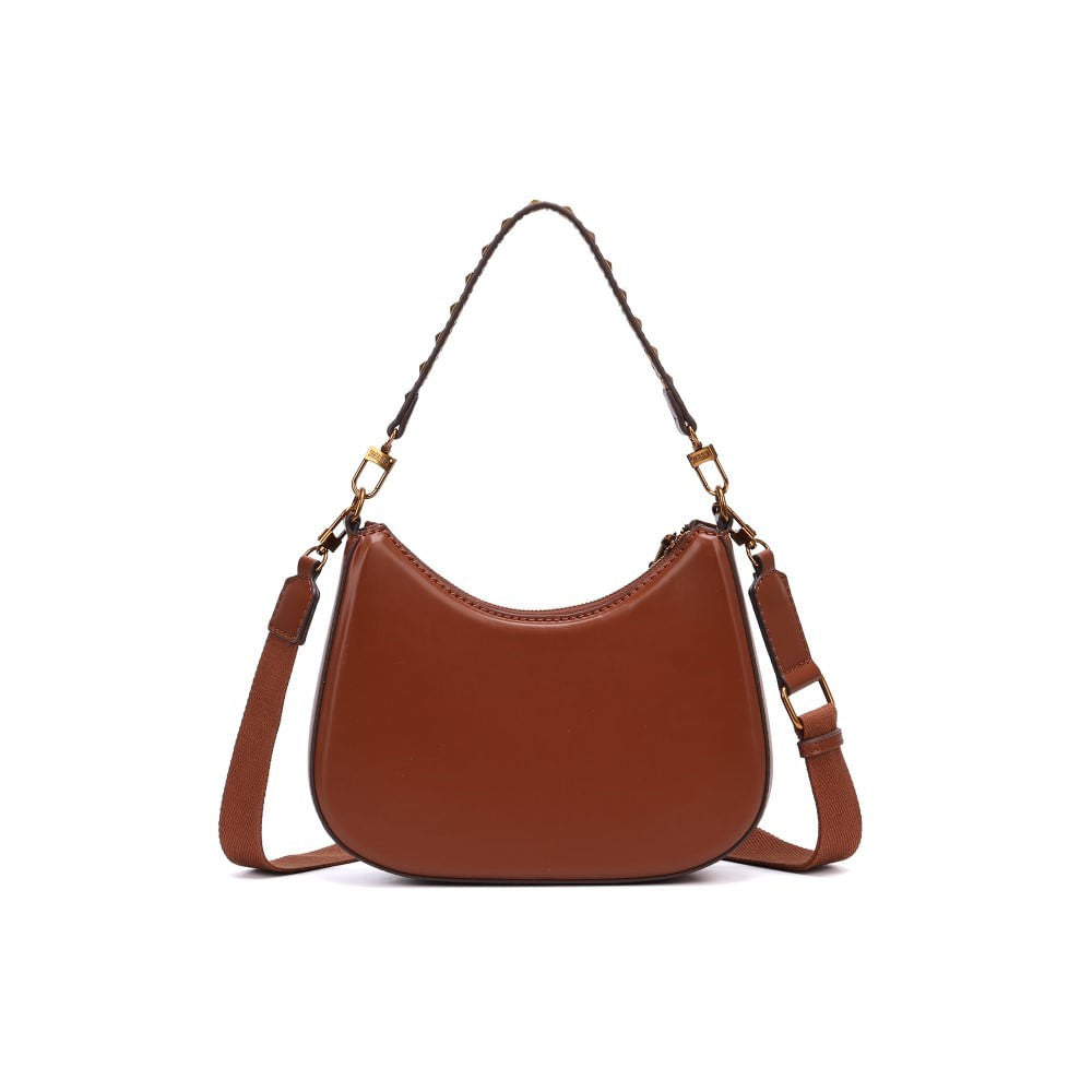 Bolsa Baguete Santa Lolla Marrom Alça Dupla