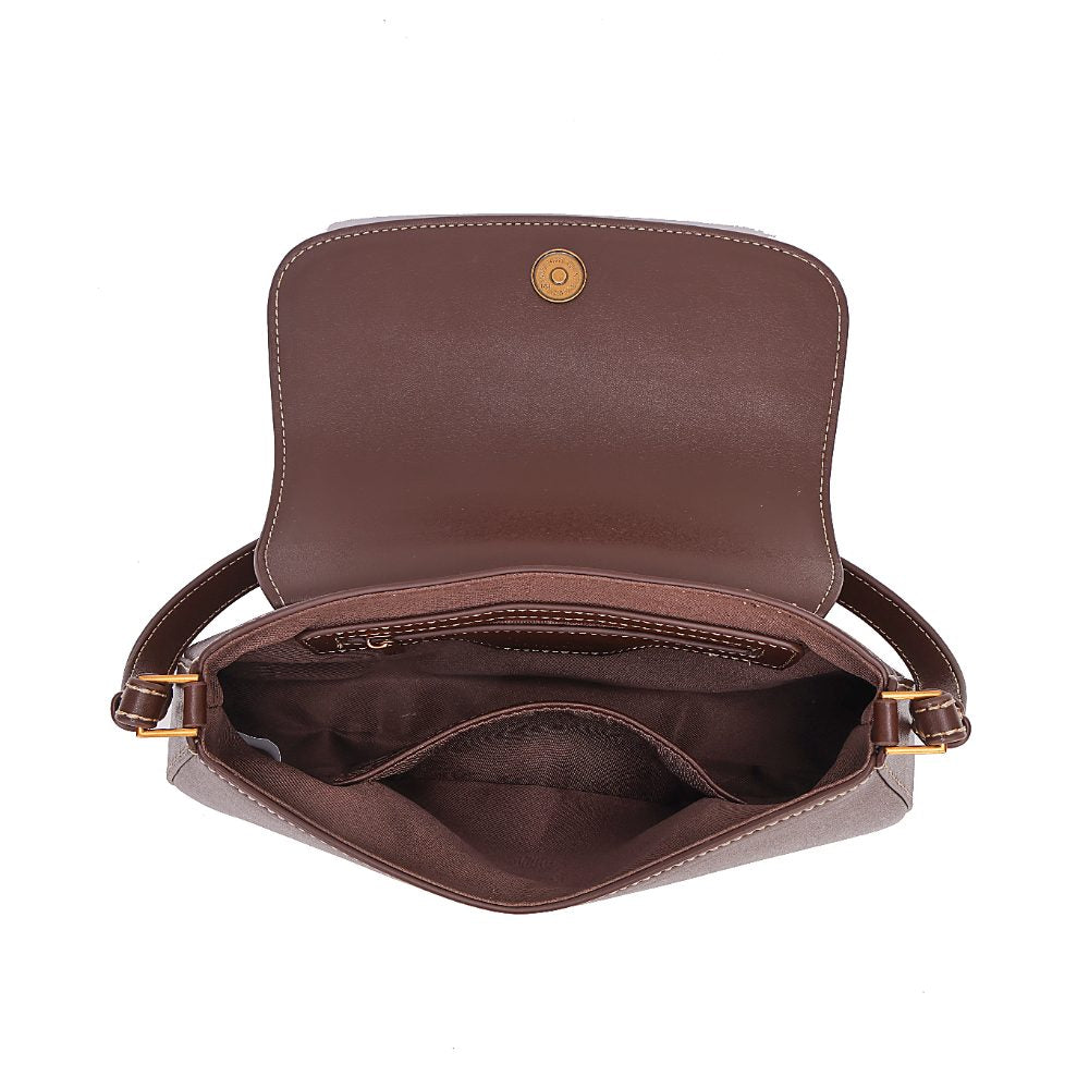 Bolsa Baguete Santa Lolla Marrom Alça Dupla