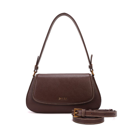 Bolsa Baguete Santa Lolla Marrom Alça Dupla