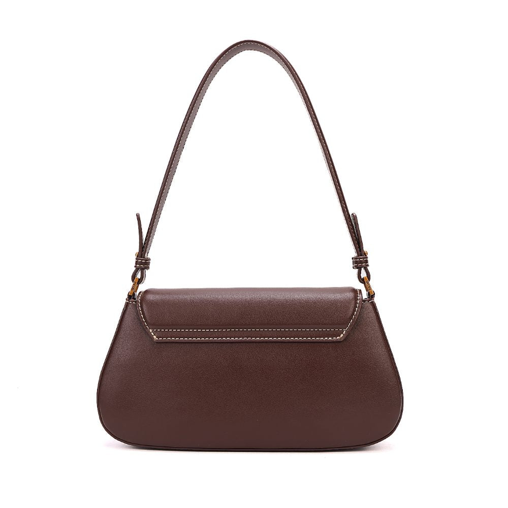 Bolsa Baguete Santa Lolla Marrom Alça Dupla