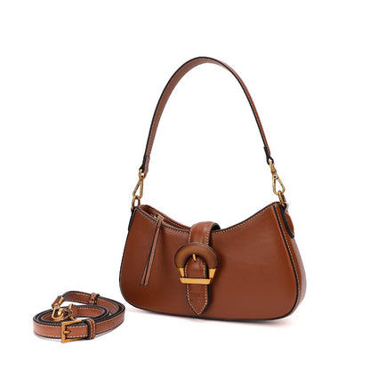 Bolsa Baguete Santa Lolla Marrom Alça Dupla