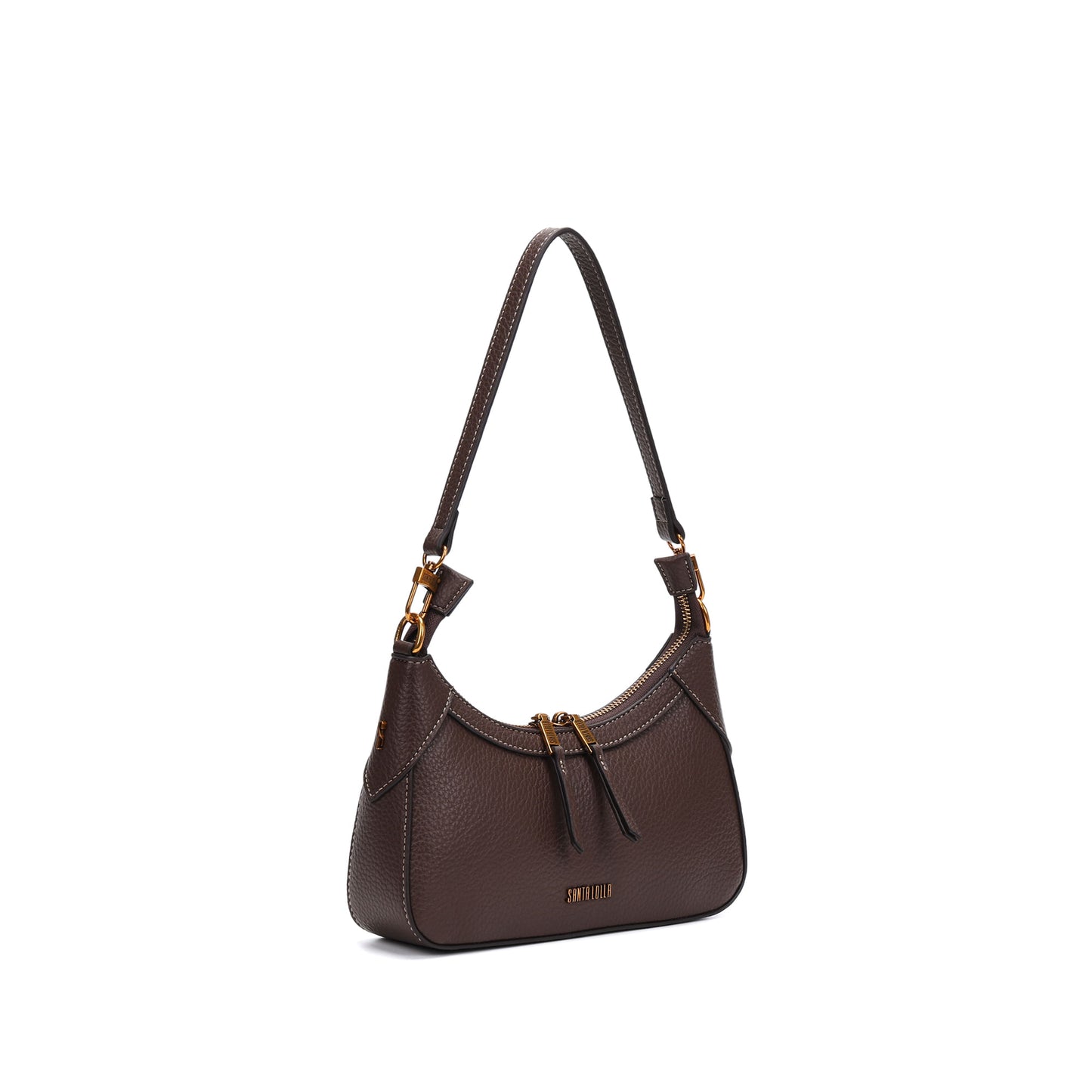 Bolsa Baguete Santa Lolla Marrom Floater Zíper