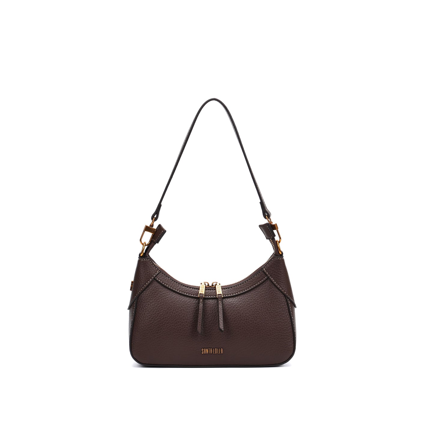 Bolsa Baguete Santa Lolla Marrom Floater Zíper