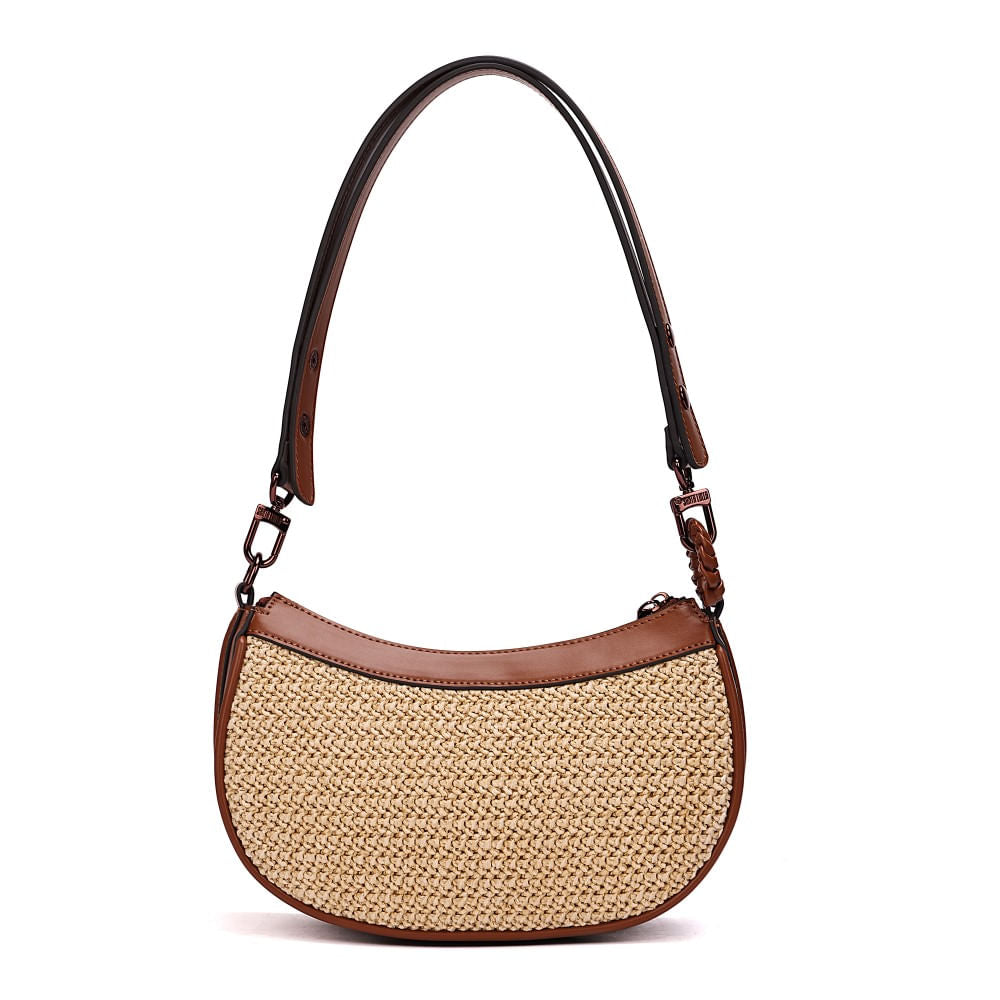 Bolsa Baguete Santa Lolla Marrom Tramada