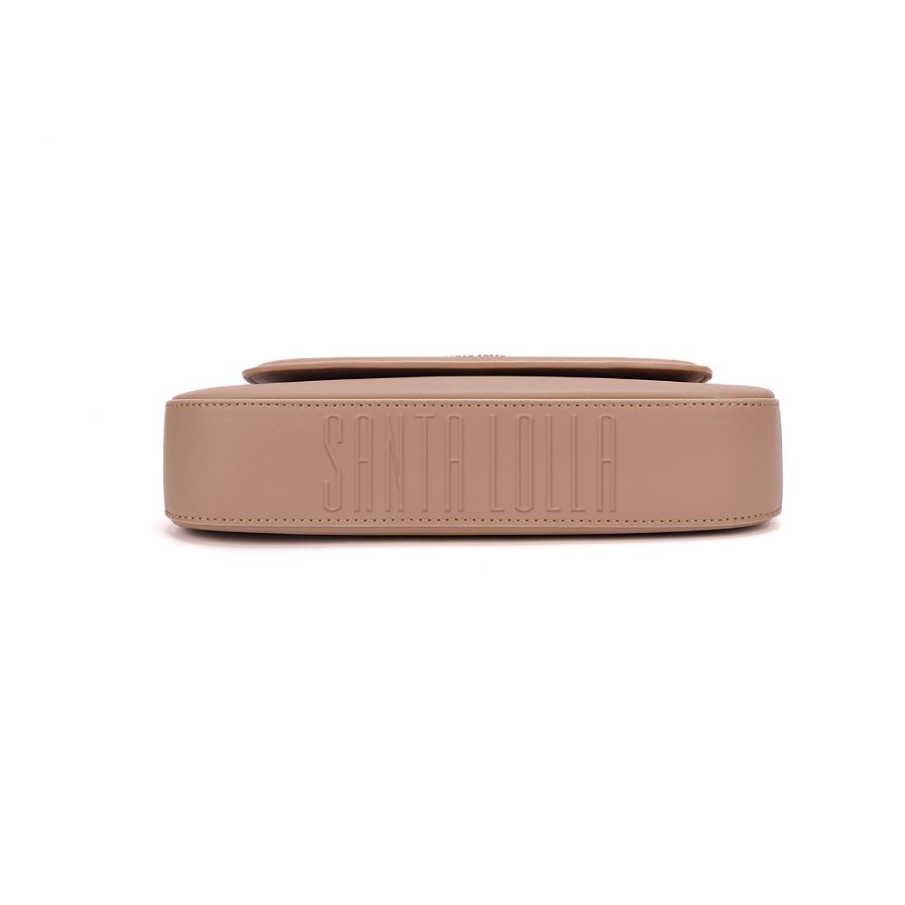 Bolsa Baguete Santa Lolla Nude Alça Dupla