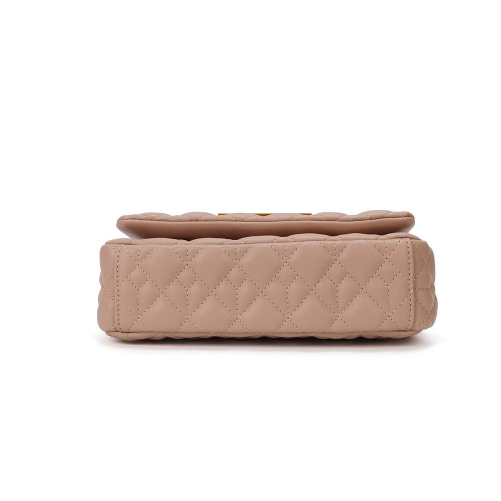 Bolsa Baguete Santa Lolla Nude Matelassê Corrente