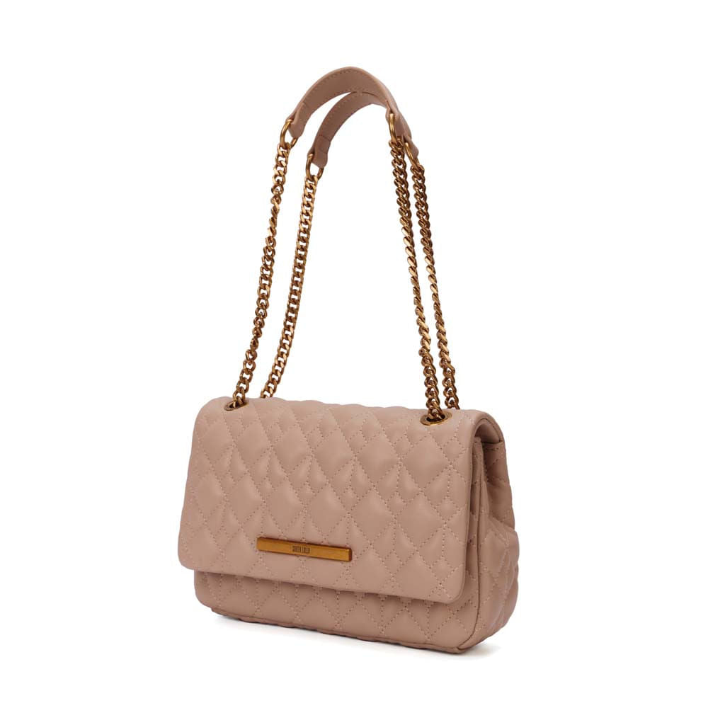 Bolsa Baguete Santa Lolla Nude Matelassê Corrente