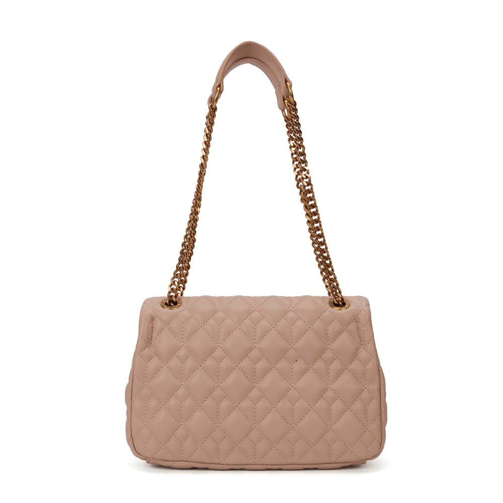 Bolsa Baguete Santa Lolla Nude Matelassê Corrente
