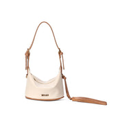 Bolsa Baguete Santa Lolla Off White Alça Caramelo