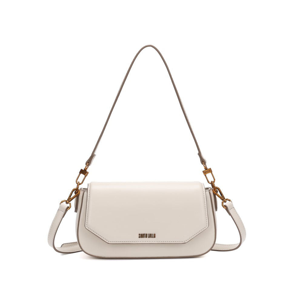 Bolsa Baguete Santa Lolla Off White Alça Dupla