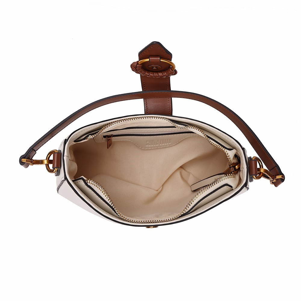 Bolsa Baguete Santa Lolla Off White Alça Dupla