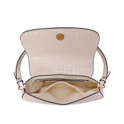 Bolsa Baguete Santa Lolla Off White Croco Alças