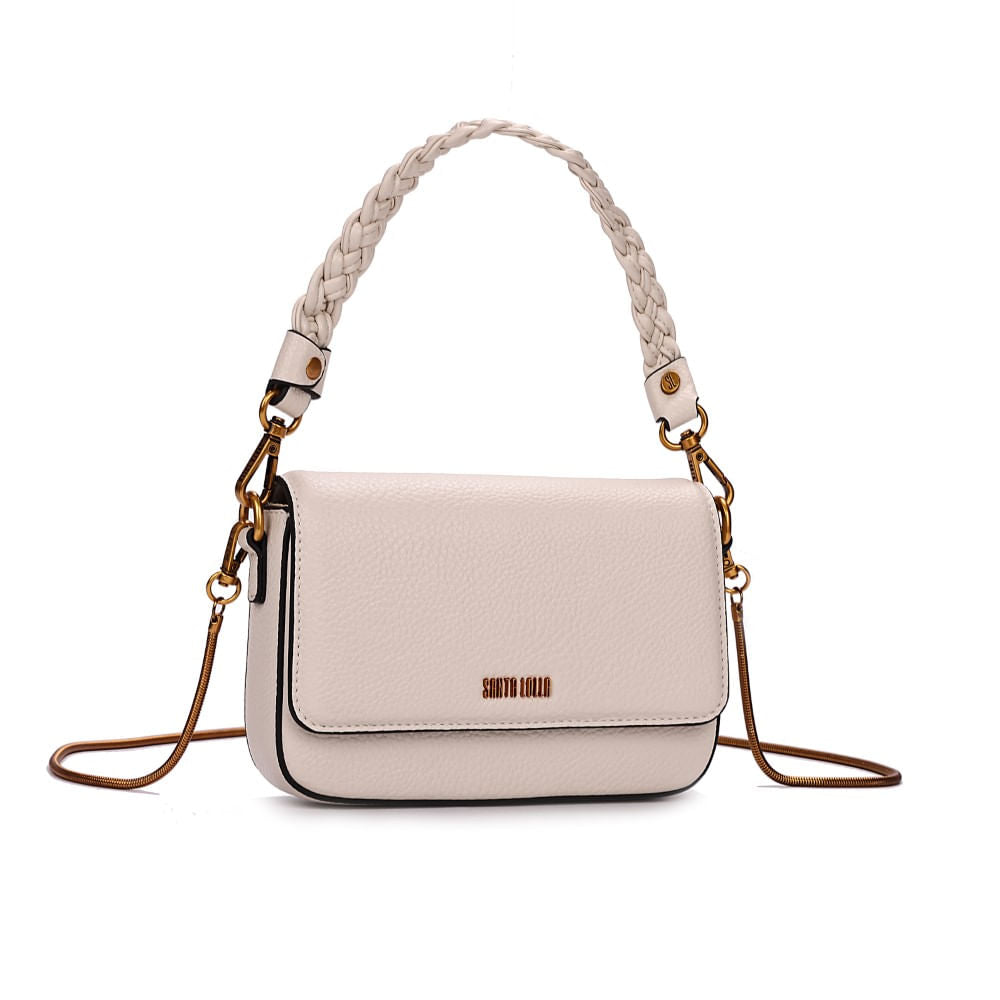 Bolsa Baguete Santa Lolla Off White Duas Alças