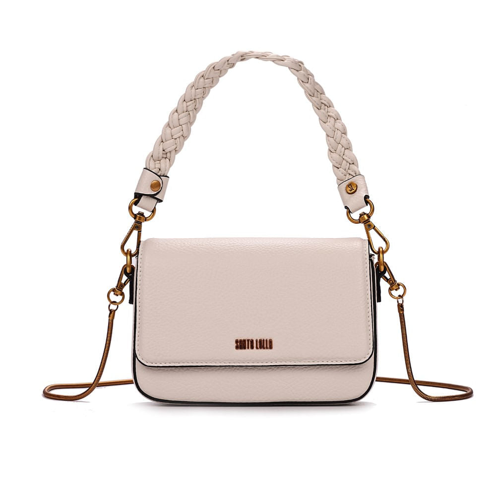 Bolsa Baguete Santa Lolla Off White Duas Alças