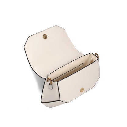 Bolsa Baguete Santa Lolla Off White Geométrica Estruturada