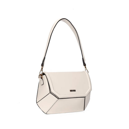 Bolsa Baguete Santa Lolla Off White Geométrica Estruturada