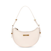 Bolsa Baguete Santa Lolla Off White Meia-Lua Zíper