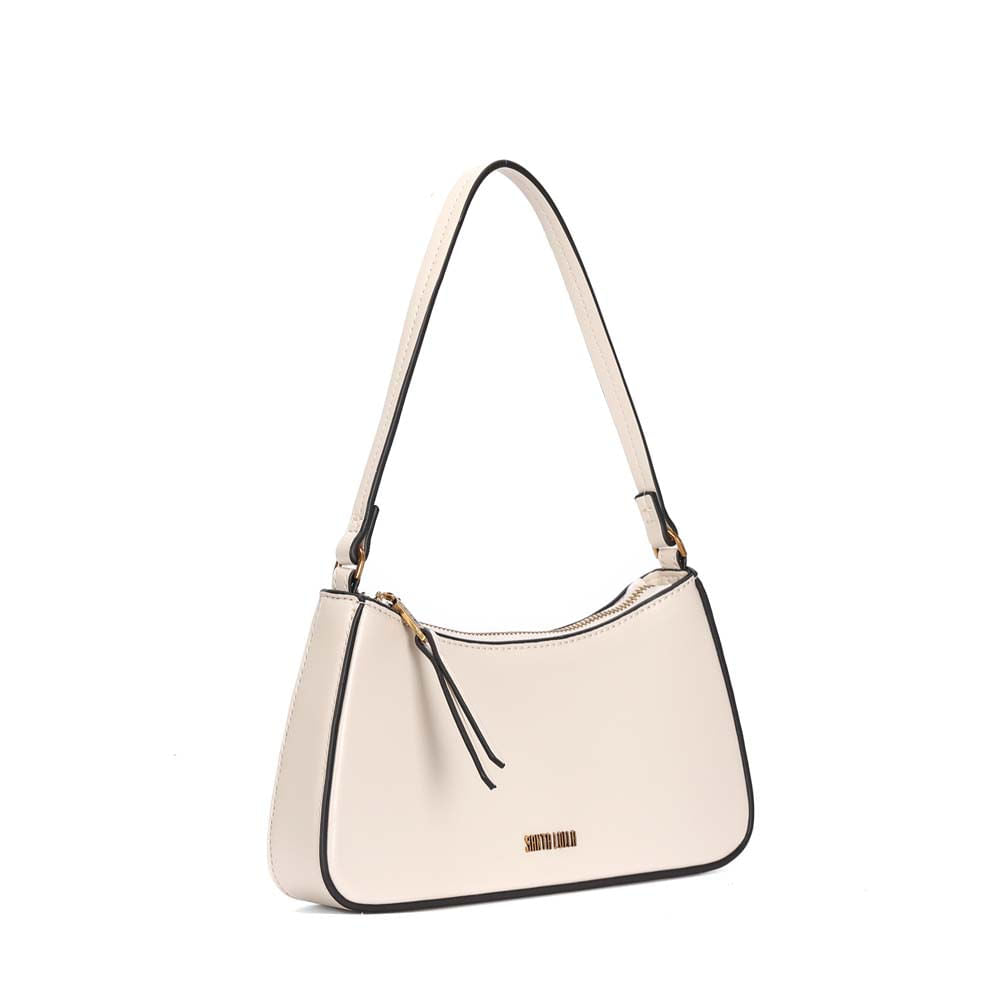 Bolsa Baguete Santa Lolla Off White Vivo Preto