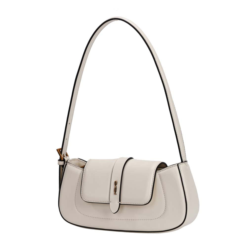 Bolsa Baguete Santa Lolla Off White Vivo Preto