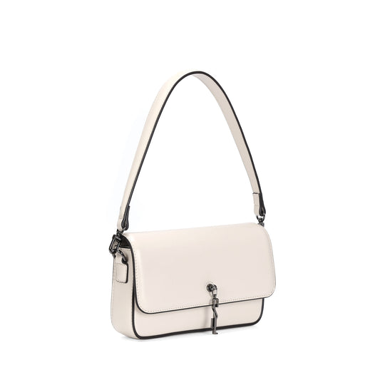 Bolsa Baguete Santa Lolla Off White Vivo Preto