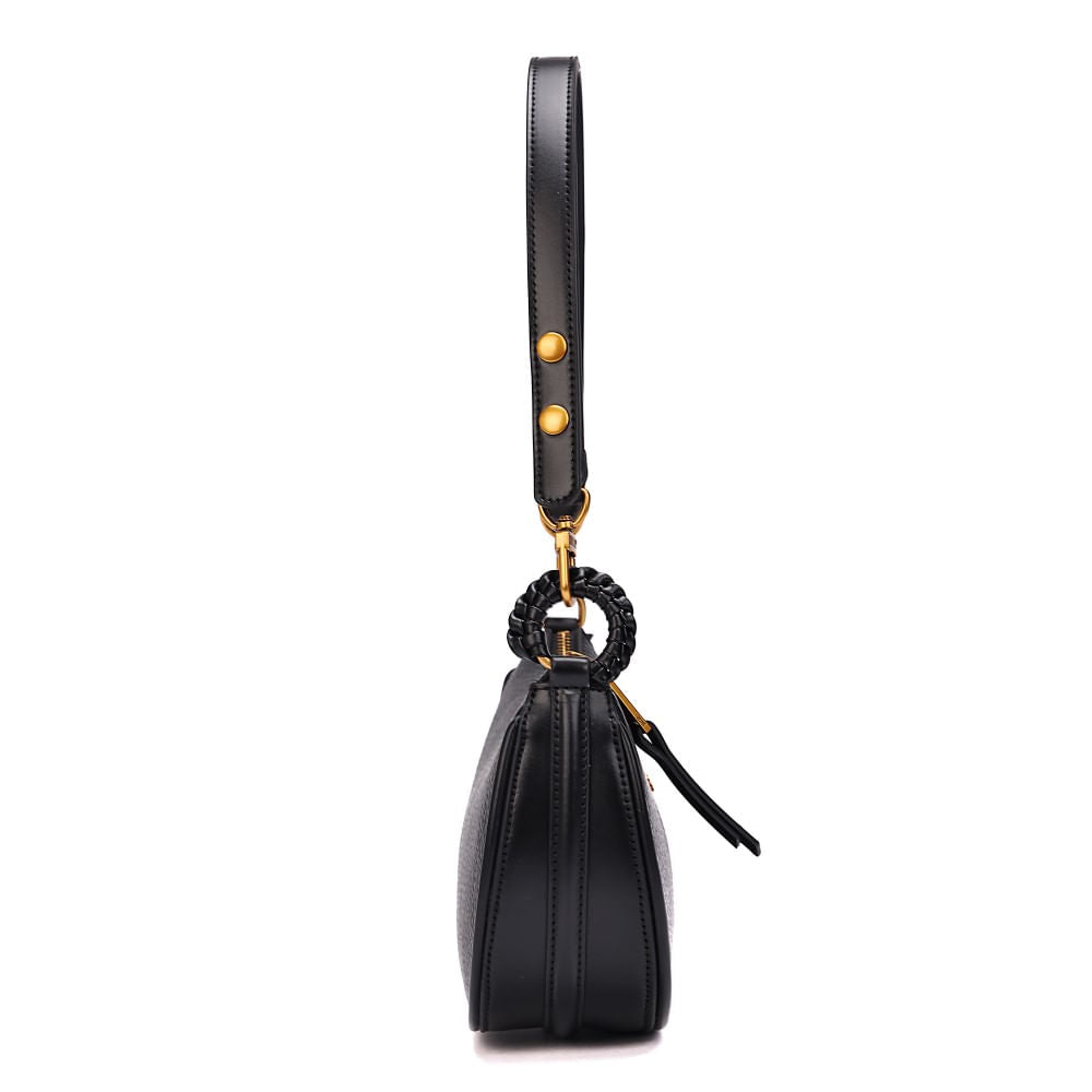 Bolsa Baguete Santa Lolla Preta Alça De Ombro