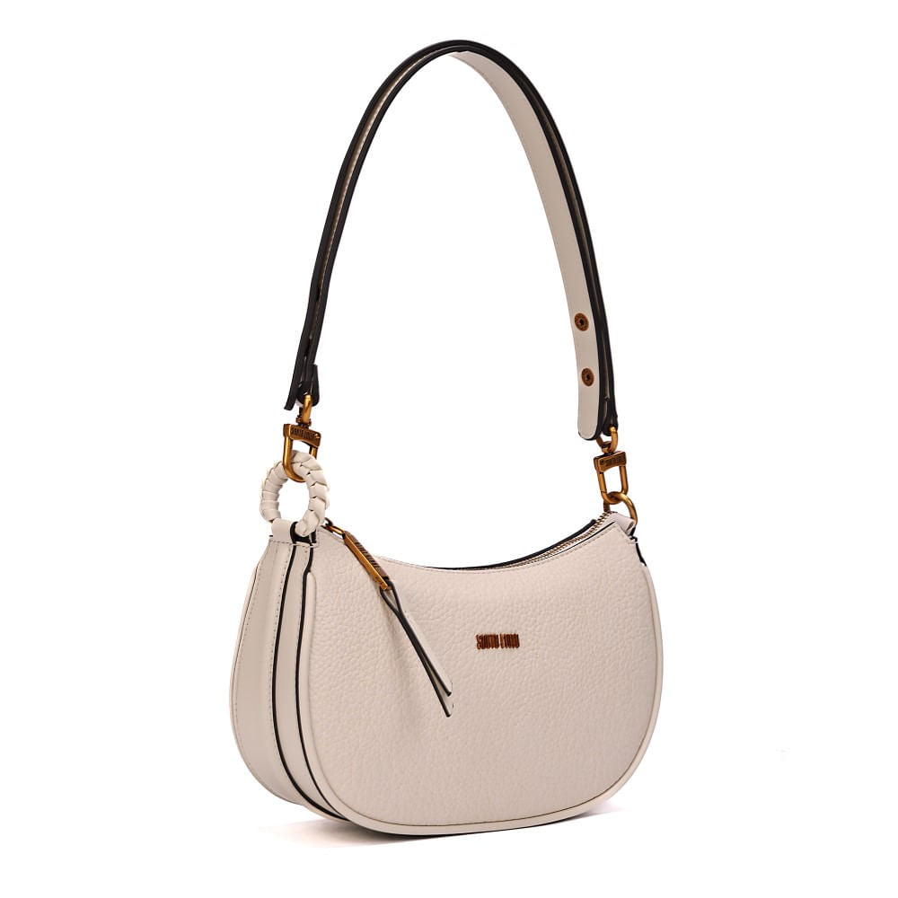 Bolsa Baguete Santa Lolla Preta Alça De Ombro