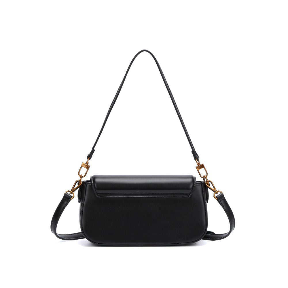 Bolsa Baguete Santa Lolla Preta Alça Dupla