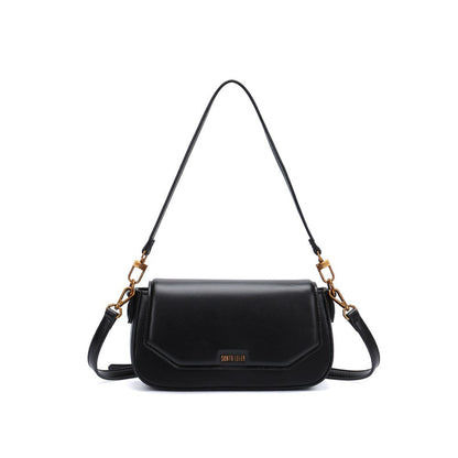 Bolsa Baguete Santa Lolla Preta Alça Dupla