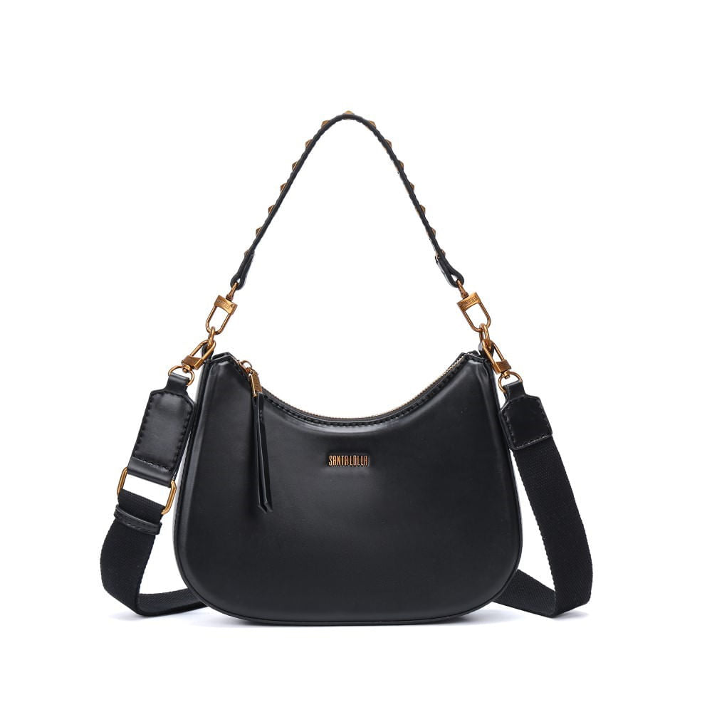 Bolsa Baguete Santa Lolla Preta Alça Dupla