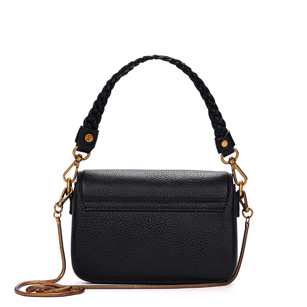 Bolsa Baguete Santa Lolla Preta Duas Alças 