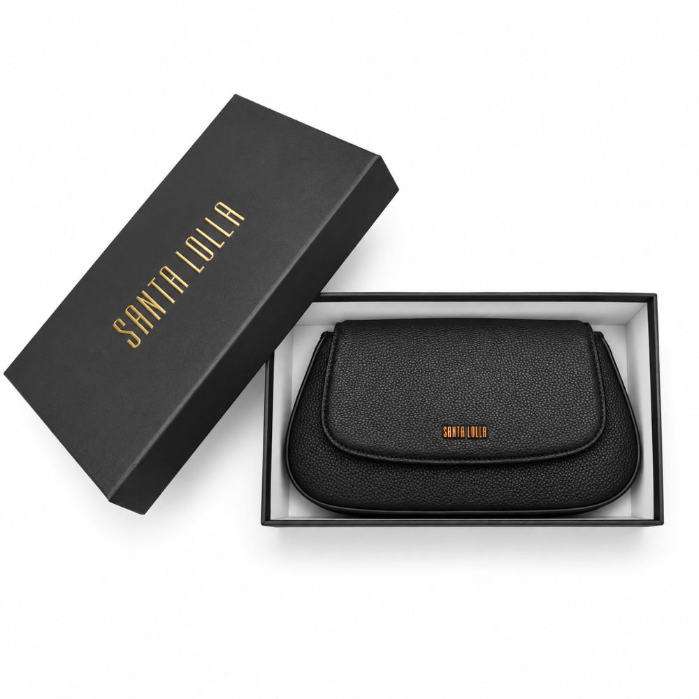 Bolsa Baguete Santa Lolla Preta Floater Alça Dupla