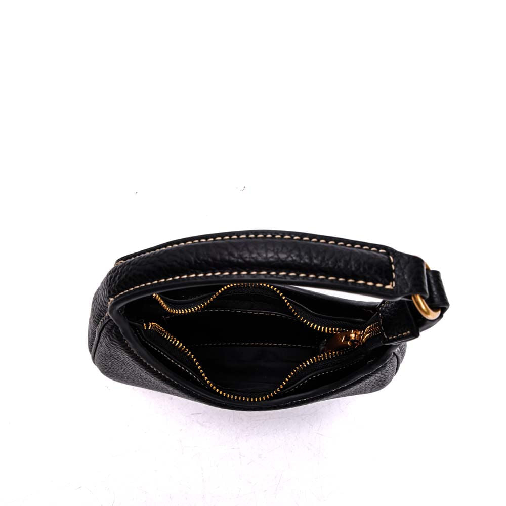 Bolsa Baguete Santa Lolla Preta Meia-Lua Floater