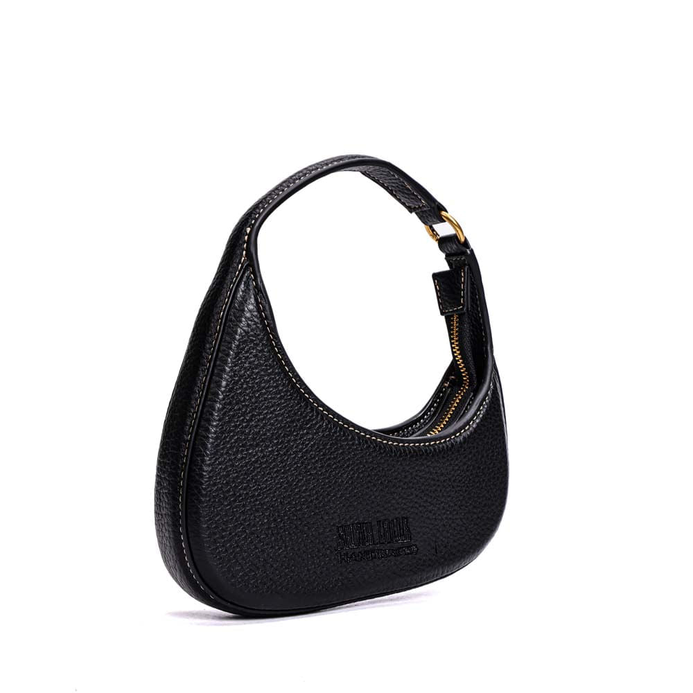 Bolsa Baguete Santa Lolla Preta Meia-Lua Floater