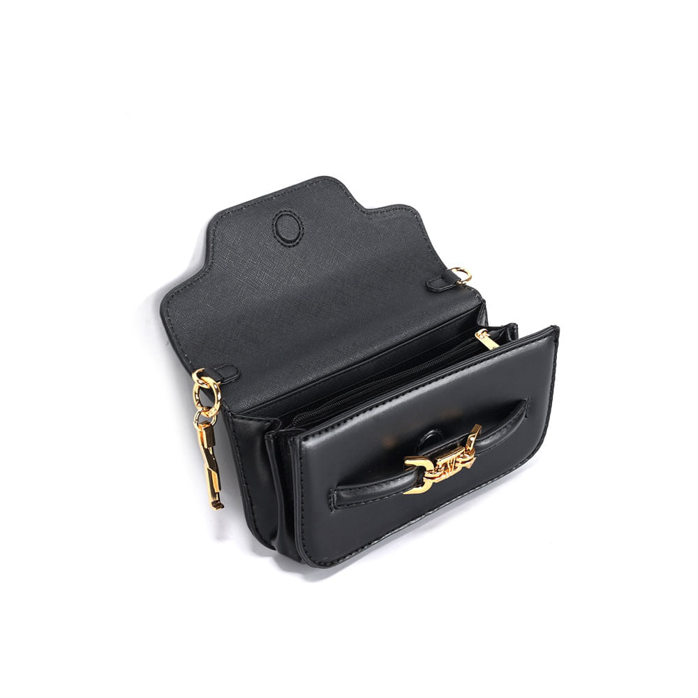 Bolsa Baguete Santa Lolla Preta Soft Bridão