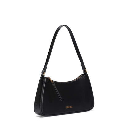 Bolsa Baguete Santa Lolla Preta Zíper Logo