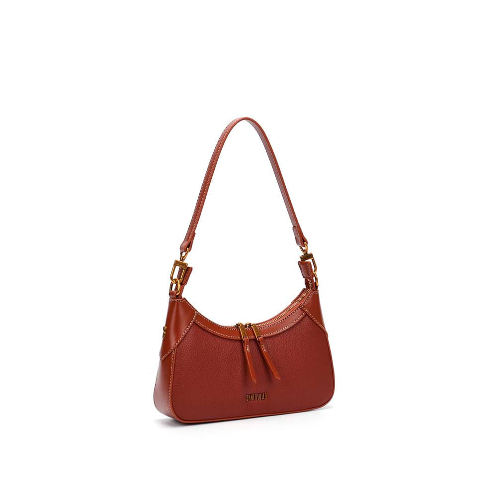 Bolsa Baguete Santa Lolla Terracota Alça Curta