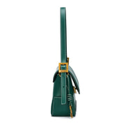 Bolsa Baguete Santa Lolla Verde Esmeralda Alça Dupla