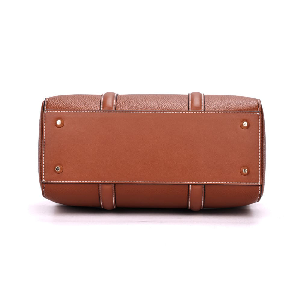 Bolsa Baú Santa Lolla Marrom Duas Alças
