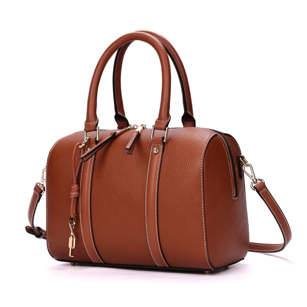 Bolsa Baú Santa Lolla Marrom Duas Alças