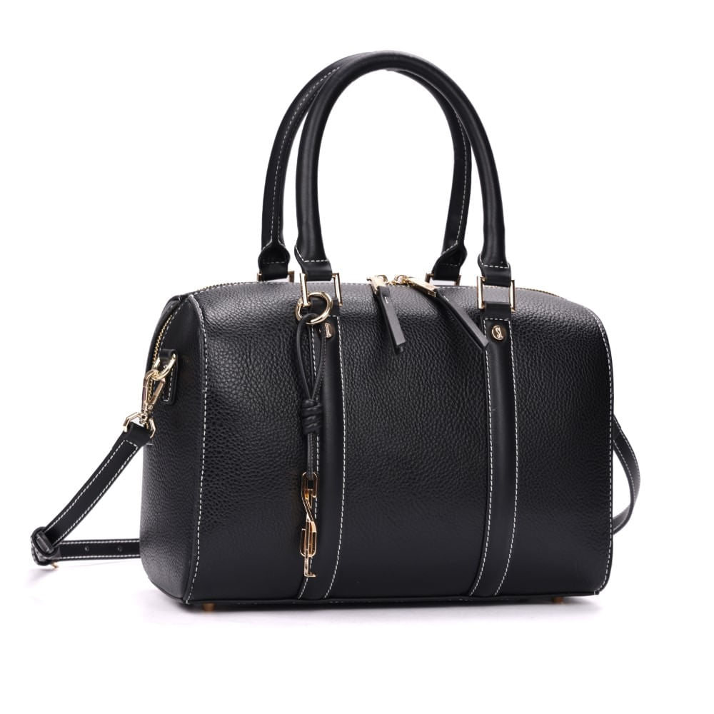 Bolsa Baú Santa Lolla Preta Duas Alças