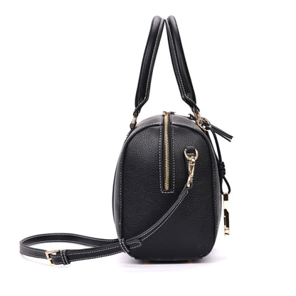 Bolsa Baú Santa Lolla Preta Duas Alças