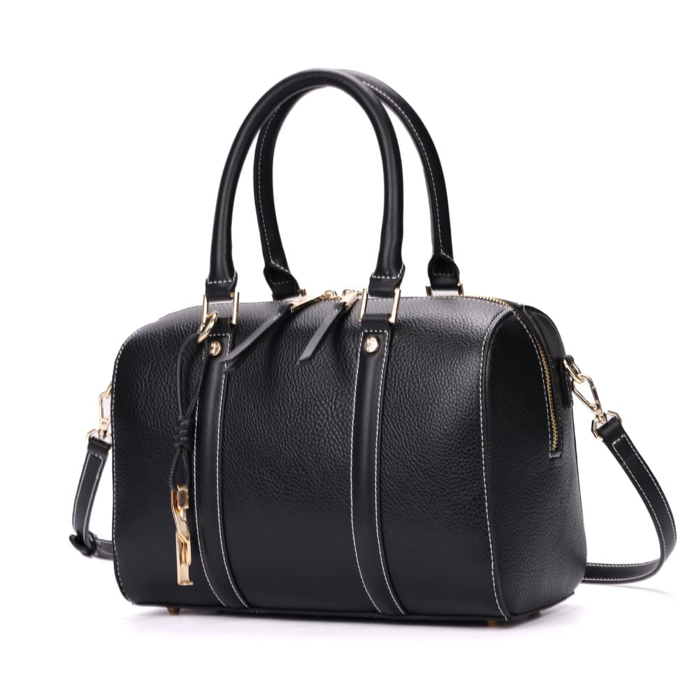 Bolsa Baú Santa Lolla Preta Duas Alças