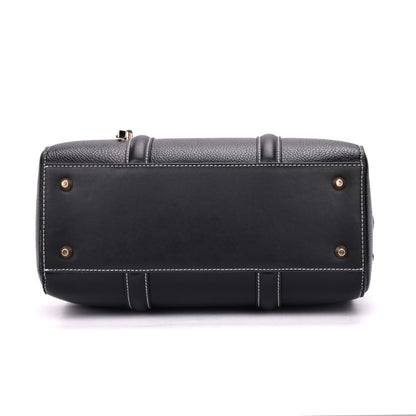 Bolsa Baú Santa Lolla Preta Duas Alças