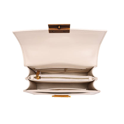 Bolsa Bege Santa Lolla Alça Corrente Transversal 