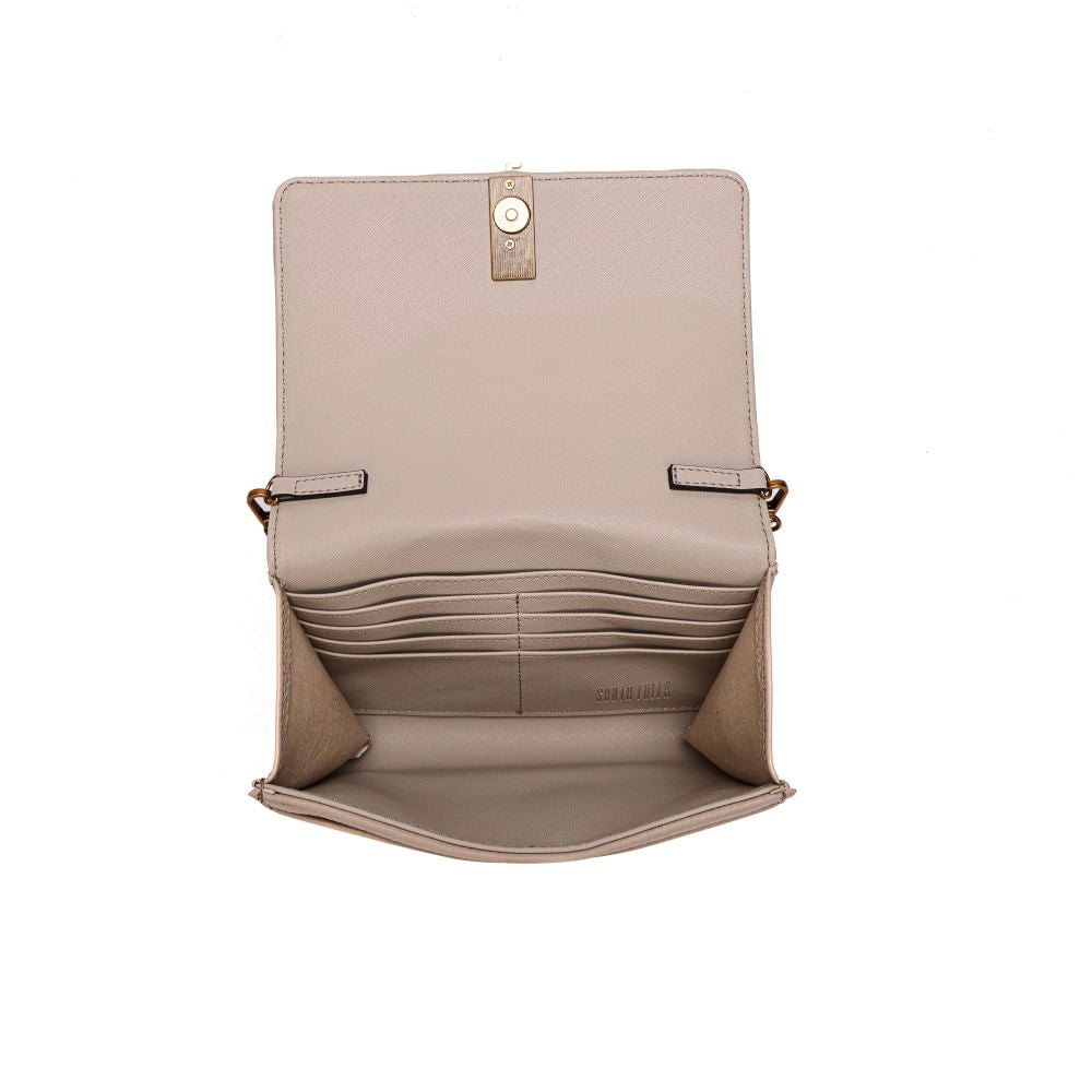 Bolsa Bege Santa Lolla Alça Corrente Transversal 